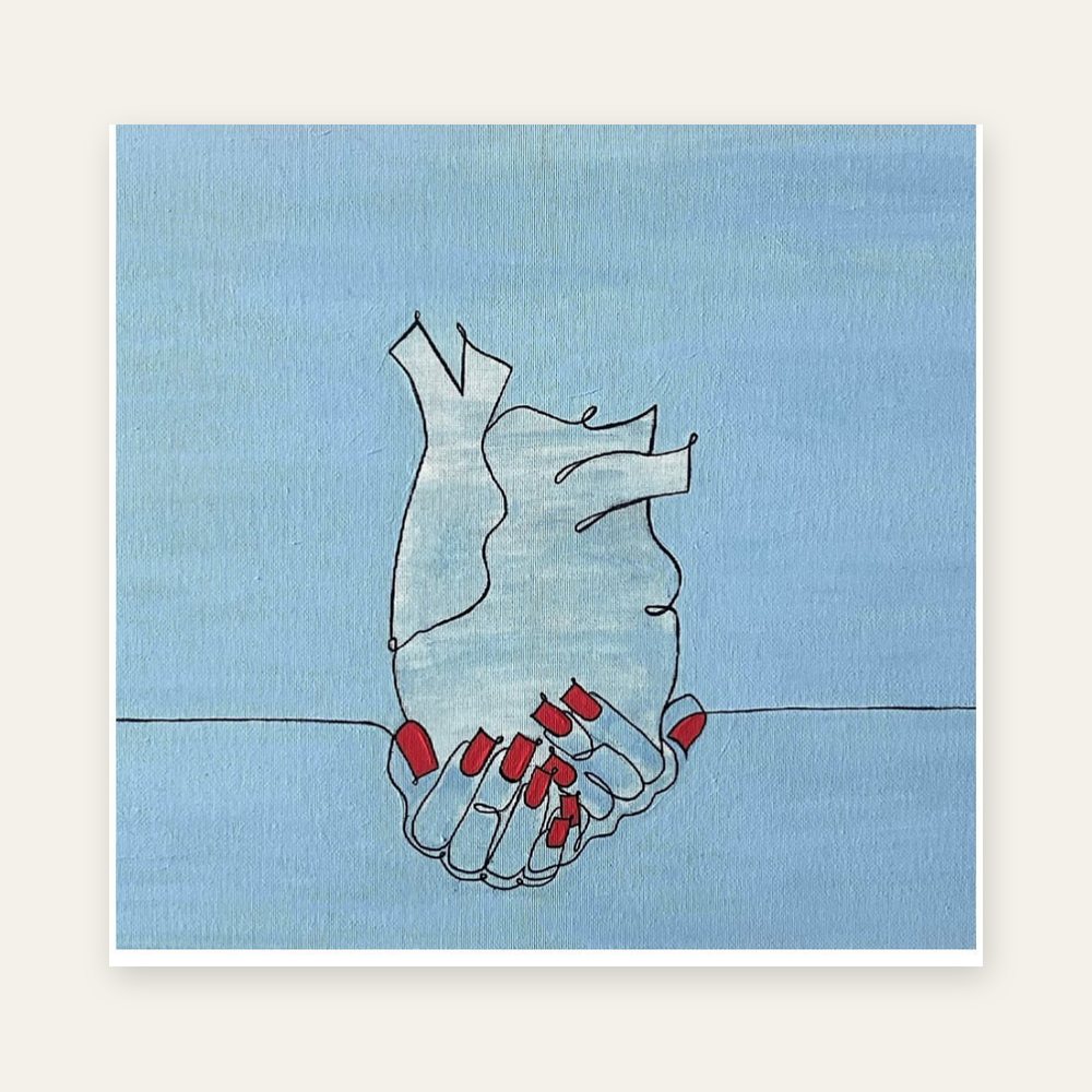 Heart in hands — [Medium] on canvas · [Year]